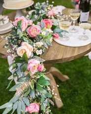 Artificial rose garland