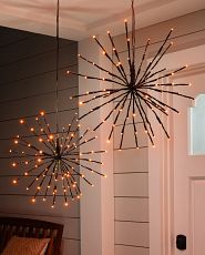 Glitter starburst lighted Halloween décor