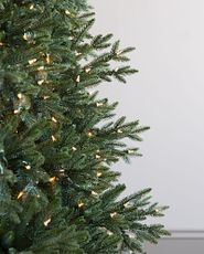 Christmas tree with clear incandescent lights