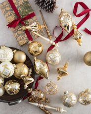 Biltmore Christmas ornament set on white background